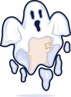 This is a cute but slightly sexy Halloween ghost illustration vector