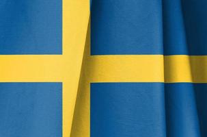 Fabric Flag of Sweden photo