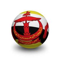 3D Ball with Flag of Brunei Darussalam photo