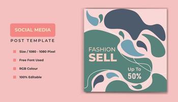 Fashion social media template banner design. vector