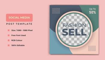 Fashion social media template banner design. vector