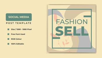 Fashion social media template banner design. vector