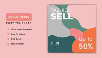 Fashion social media template banner design. vector