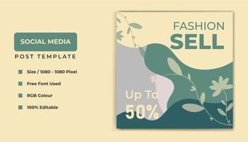 Fashion social media template banner design. vector