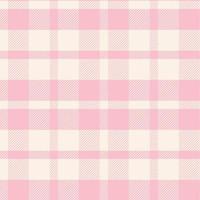Gingham pattern seamless Plaid repeat vector in ping and white. Design for print, tartan, gift wrap, glen textiles, checkered background for tablecloths.