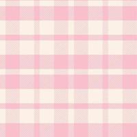 Gingham pattern seamless Plaid repeat vector in ping and white. Design for print, tartan, gift wrap, glen textiles, checkered background for tablecloths.