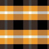 Tartan seamless pattern Plaid vector with orange and black for printing, wallpaper, textile, burlap, tablecloth, checkered background.
