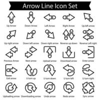 Arrow Line Icon Set vector