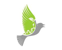 Nature healthy animal with flying bird vector