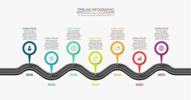 Presentation Business Road map infographic template vector