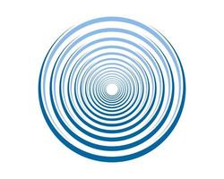 Ripple effect with circular blue vector