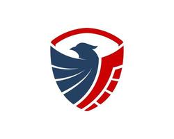 Abstract shield with patriotic eagle inside vector