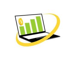 Accounting statistic financial profit logo vector