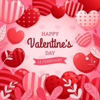 Blooming Heart On Valentines Day vector