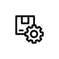 custom products icon design vector symbol settings, system, maintenance, product, packing for ecommerce