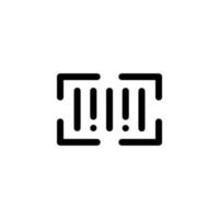 barcode icon design vector symbol product, code, scanner, scan for ecommerce