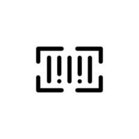 barcode icon design vector symbol product, code, scanner, scan for ecommerce