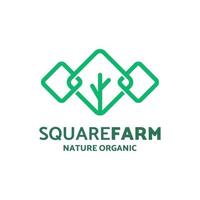 Shape farm logo template for your farm, garden, organic product or business logo vector