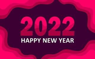 Purple color 2022 new year greeting background design. design for banner. vector