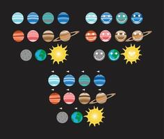 planet smiley emoticon on white vector