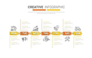 diseño de elementos de infografía para todo el día. vector