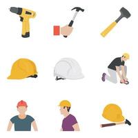 Construction Worker Elements vector