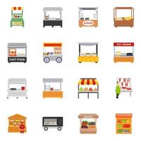 Food Stalls Concepts vector