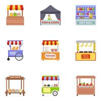 Street Kiosks Concepts vector