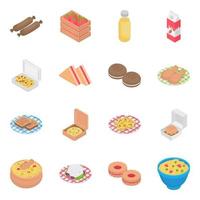 mejores elementos alimenticios vector