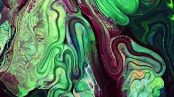 inchiostro colorato del caos si è diffuso in un movimento di turbolenza liquida liquid video