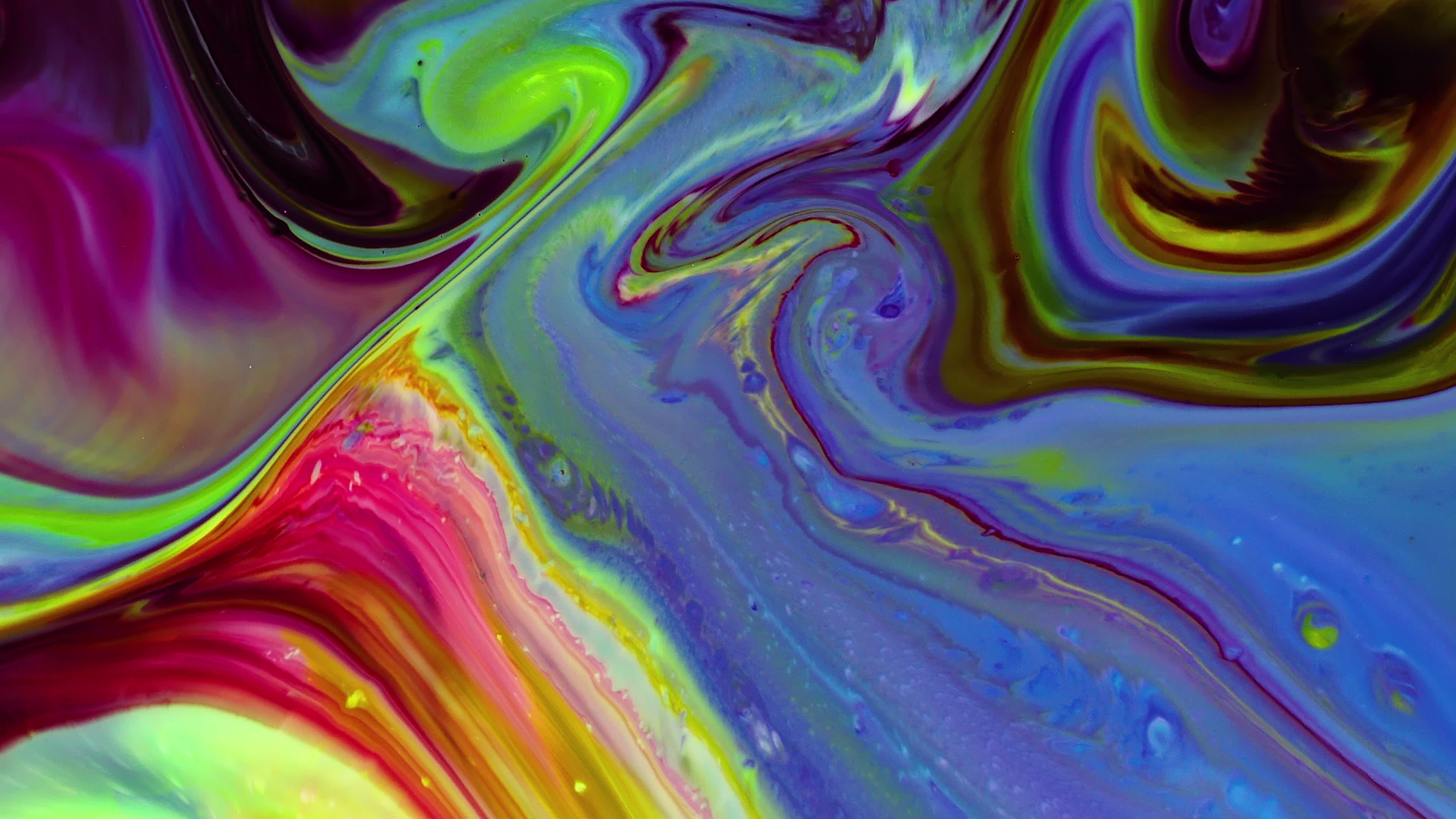 Colorful Chaos Ink Spread in Liquid Turbulence Movement 4821623 Stock