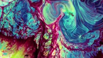 Colorful Chaos Ink Spread in Liquid Turbulence Movement