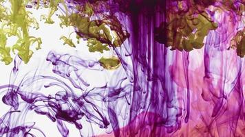 Abstract Colors Drops Of Ink Swirling Paint In Water video