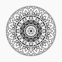 patrón circular en forma de mandala con flor para decoración de tatuaje de mandala de henna vector