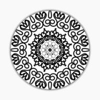 Circular pattern in the form of mandala with flower for henna mandala tattoo decoration vector