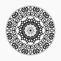 patrón circular en forma de mandala con flor para decoración de tatuaje de mandala de henna vector