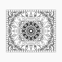 Hand drawn frame with mandala. decoration in ethnic oriental doodle or vector