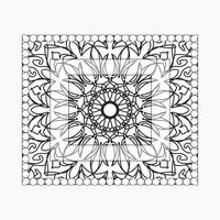 Hand drawn frame with mandala. decoration in ethnic oriental doodle or vector