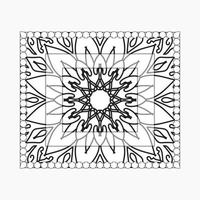 Hand drawn frame with mandala. decoration in ethnic oriental doodle or vector