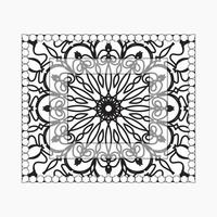 Hand drawn frame with mandala. decoration in ethnic oriental doodle or vector