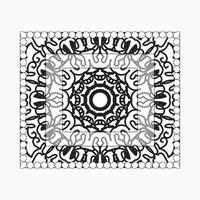 Hand drawn frame with mandala. decoration in ethnic oriental doodle or vector