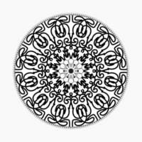 patrón circular en forma de mandala con flor para decoración de tatuaje de mandala de henna vector