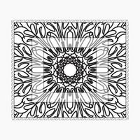 Hand drawn frame with mandala. decoration in ethnic oriental doodle or vector