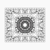 Hand drawn frame with mandala. decoration in ethnic oriental doodle or vector