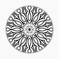 Circular pattern in the form of mandala with flower for henna mandala tattoo decoration vector