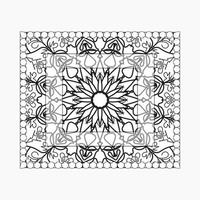 Hand drawn frame with mandala. decoration in ethnic oriental doodle or vector