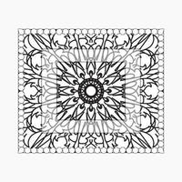 Hand drawn frame with mandala. decoration in ethnic oriental doodle or vector