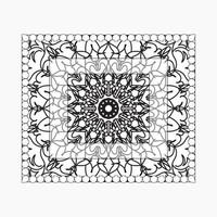 Hand drawn frame with mandala. decoration in ethnic oriental doodle or vector