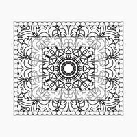 Hand drawn frame with mandala. decoration in ethnic oriental doodle or vector