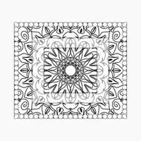 Hand drawn frame with mandala. decoration in ethnic oriental doodle or vector
